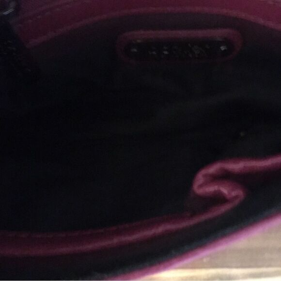 BOTKIER GORGEOUS STUDDED GUN METAL PLUM PURPLE CLUTCH BAG - Picture 8 of 10